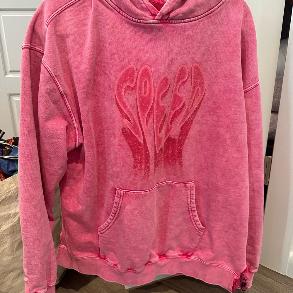 Rare Free People x One Teaspoon Pink Acid Speed Hoodie - Picture 4 of 8